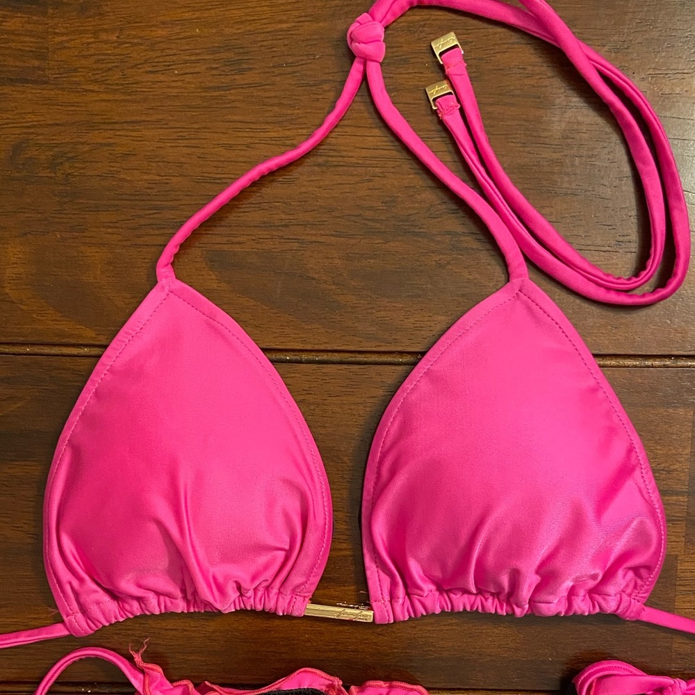 Triangle bikini top Hot Pink